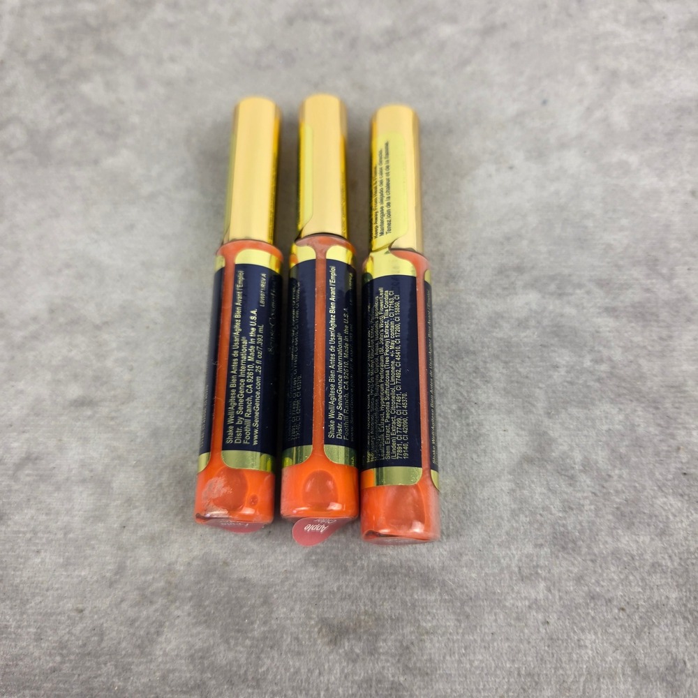 Senegence LipSense Liquid Lip Color Apple Cider Lot of 3 Peachy Pink 0.25 fl oz